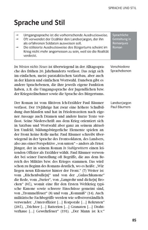 Produktbild: Lekt&uuml;rehilfen "Im Westen nichts Neues"