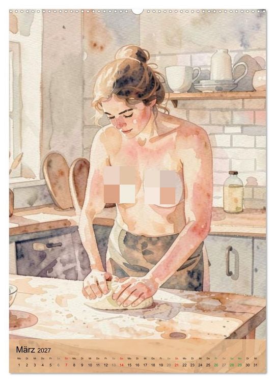 Produktbild: Nur f&uuml;r dich &ndash; In Sch&uuml;rze zu Hause (hochwertiger Premium Wandkalender 2027 DIN A2 hoch), Kunstdruck in Hochglanz