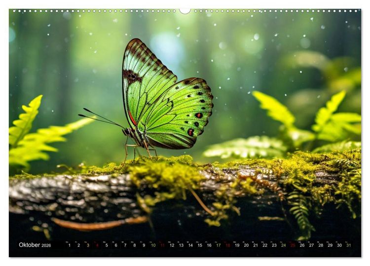 Produktbild: Filigrane Leichtigkeit - Schmetterlinge (Wandkalender 2026 DIN A2 quer), CALVENDO Monatskalender