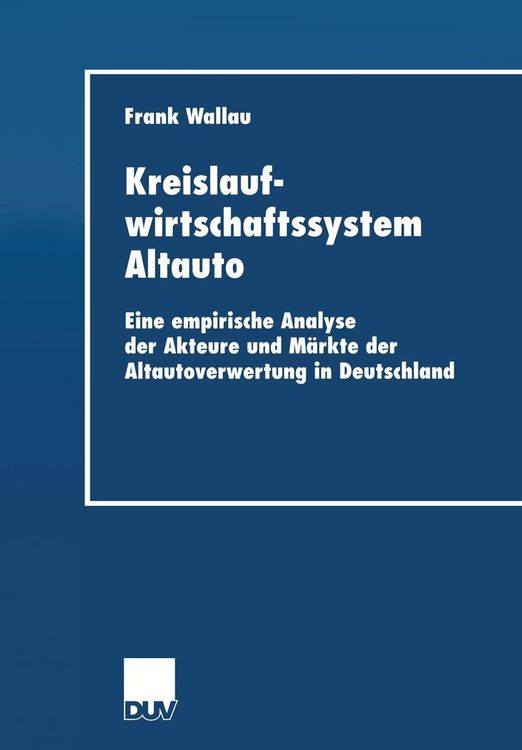 Produktbild: Kreislaufwirtschaftssystem Altauto