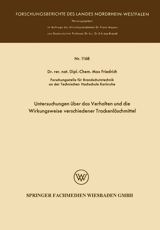 Produktbild: Untersuchungen &uuml;ber das Verhalten und die Wirkungsweise verschiedener Trockenl&ouml;schmittel