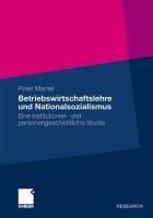Produktbild: Betriebswirtschaftslehre und Nationalsozialismus