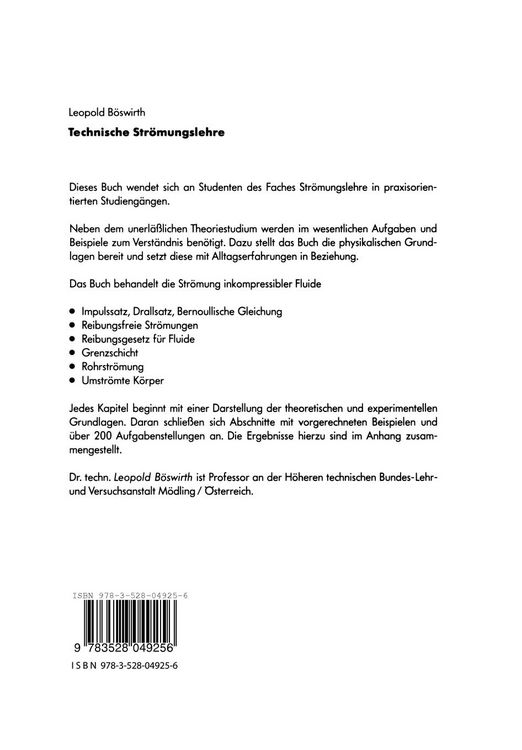 Produktbild: Technische Str&ouml;mungslehre