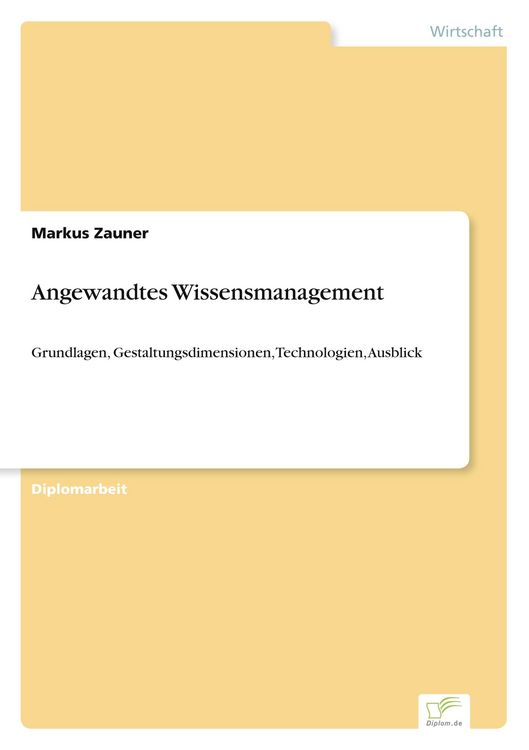 Produktbild: Angewandtes Wissensmanagement