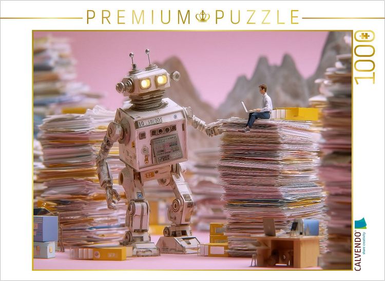 Produktbild: CALVENDO Puzzle Kann das nicht die KI machen? | 1000 Teile Lege-Gr&ouml;&szlig;e 64x48cm Foto-Puzzle f&uuml;r gl&uuml;ckliche Stunden