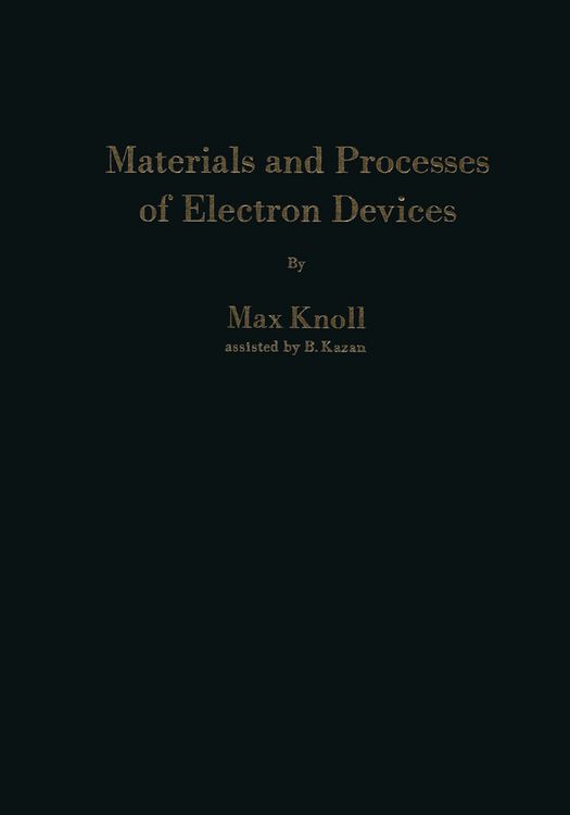 Produktbild: Materials and Processes of Electron Devices