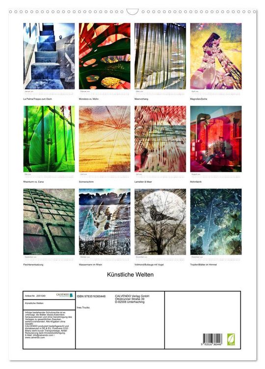 Produktbild: K&uuml;nstliche Welten (Wandkalender 2026 DIN A2 hoch), CALVENDO Monatskalender