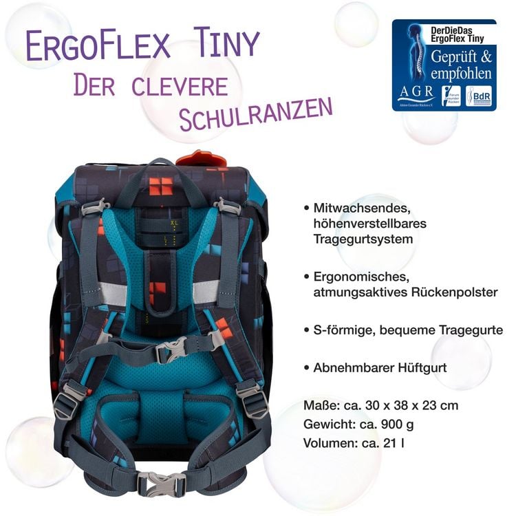 Produktbild: DerDieDas Schulranzen Set ErgoFlex Tiny, Schulranzen Set, 5tlg, Ninja Fighter
