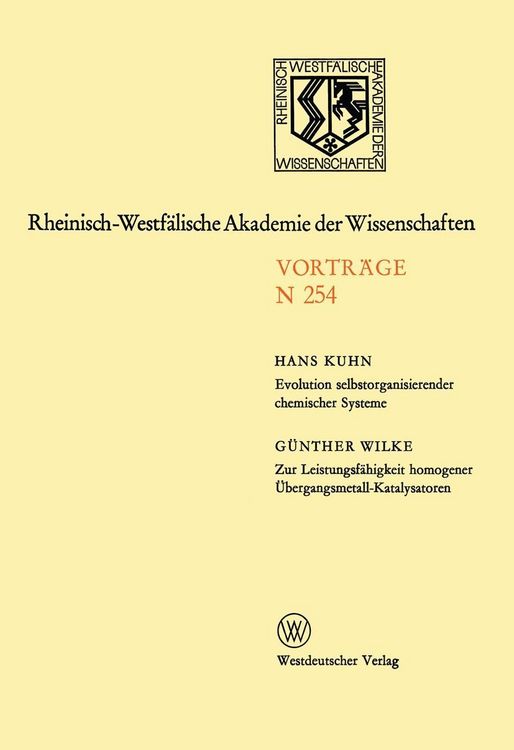 Produktbild: Evolution selbstorganisierender chemischer Systeme. Zur Leistungsfähigkeit homogener Übergangsmetall-Katalysatoren
