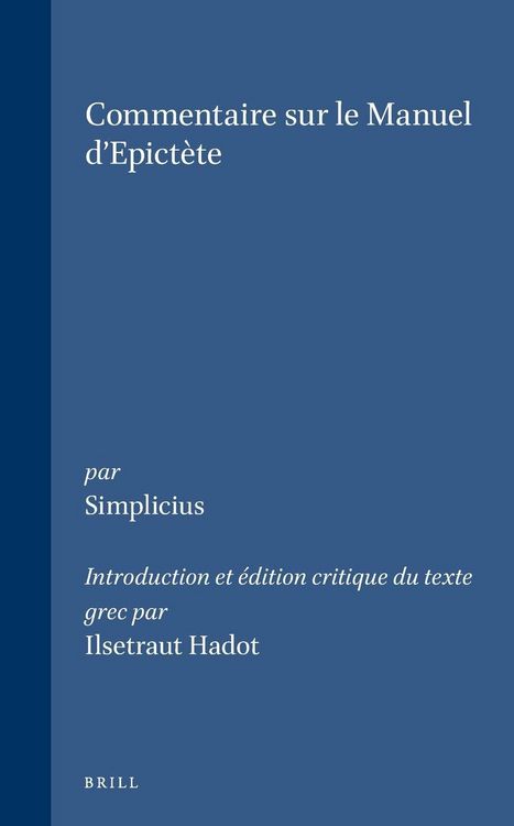 Produktbild: Simplicius - Commentaire sur le Manuel d'Epict&egrave;te
