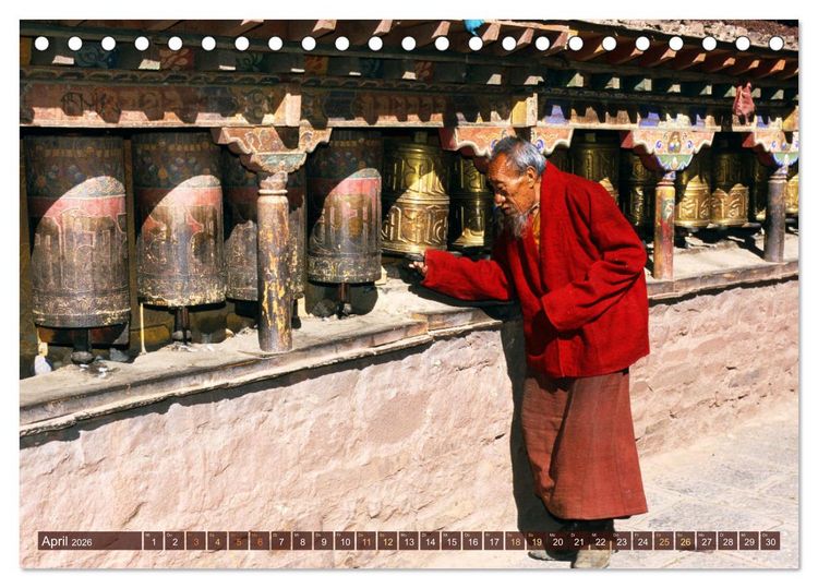 Produktbild: Tibet bewegt (Tischkalender 2026 DIN A5 quer), CALVENDO Monatskalender