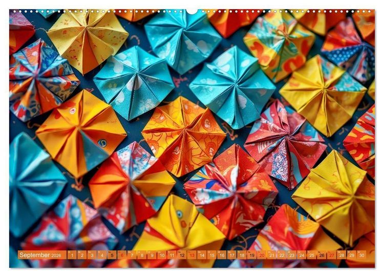 Produktbild: Origami-Formen (Wandkalender 2026 DIN A2 quer), CALVENDO Monatskalender