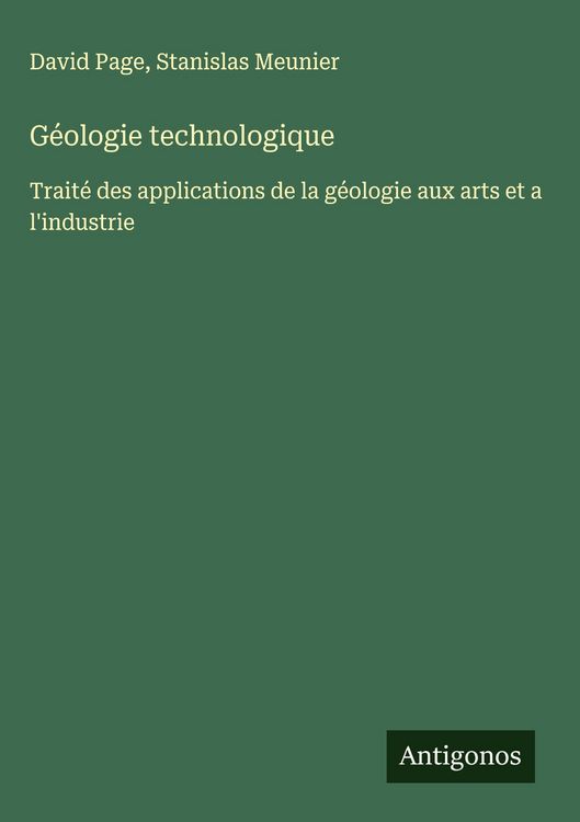 Produktbild: G&eacute;ologie technologique
