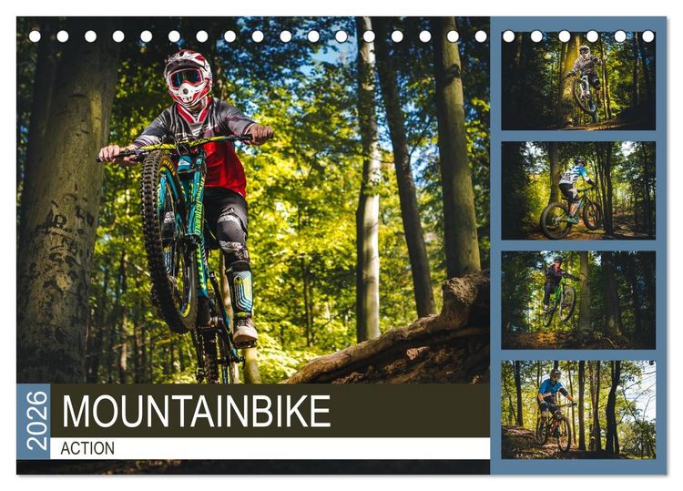Produktbild: Mountainbike Action (Tischkalender 2026 DIN A5 quer), CALVENDO Monatskalender