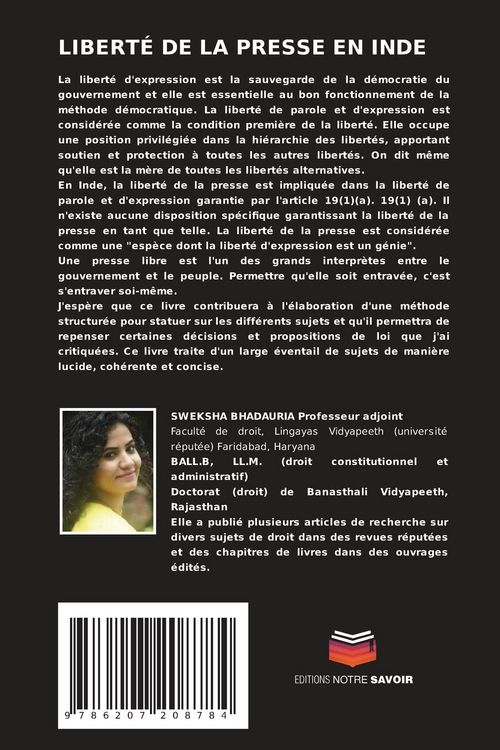 Produktbild: Libert&eacute; De La Presse En Inde