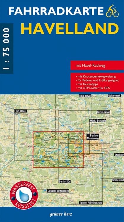 Produktbild: Fahrradkarte Havelland 1:75 000