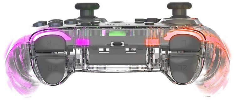 Produktbild: SPEEDLINK RAIT NX RGB Gamepad - Wireless/Wired - for PC/Android/Switch OLED/Lite, clear transparent