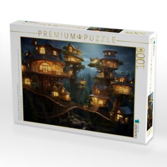 Produktbild: CALVENDO Puzzle Ein Motiv aus dem Kalender "Baumh&auml;user - Traumhafte Luftschl&ouml;sser" | 1000 Teile Lege-Gr&ouml;&szlig;e 64x48cm Foto-Puzzle f&uuml;r gl&uuml;ckliche Stunden