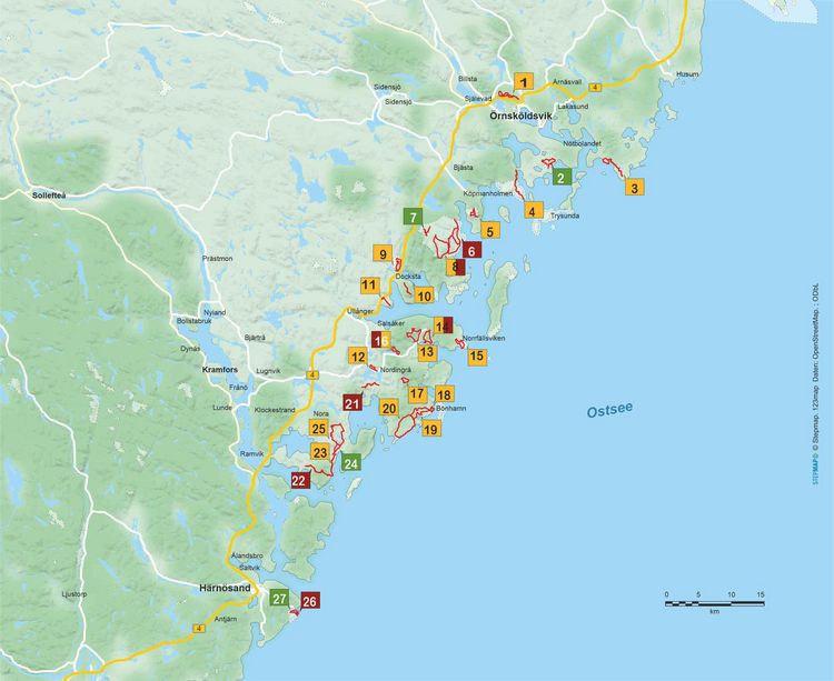 Produktbild: Schwedische Ostk&uuml;ste 27 Touren an der wilden und facettenreichen H&ouml;ga Kusten