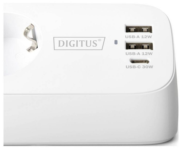 Produktbild: Digitus DA-70626 Tischsteckdose Wei&szlig; Schutzkontakt 1St.