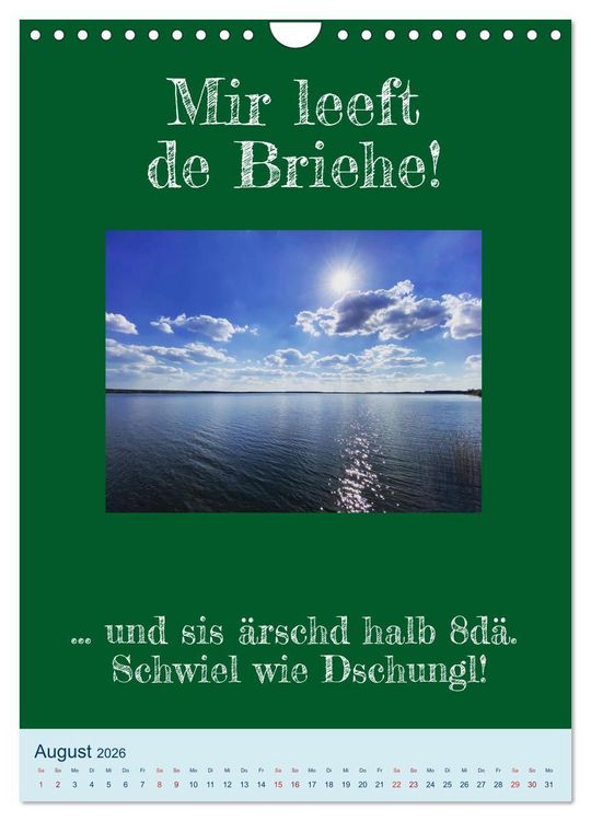 Produktbild: Ningeln&auml;sorum! Mundart und Dialekt Kalender Sachsen (Wandkalender 2026 DIN A4 hoch), CALVENDO Monatskalender