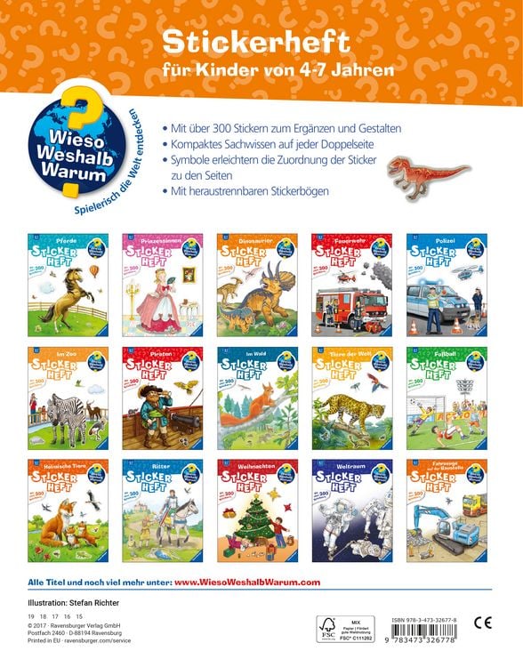 Produktbild: Wieso? Weshalb? Warum? Stickerheft - Dinosaurier