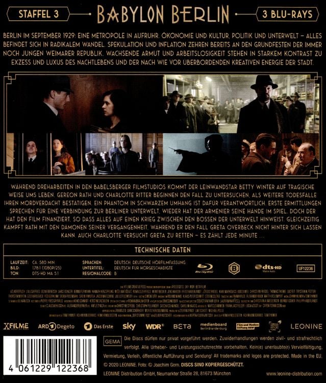 Produktbild: Babylon Berlin - Staffel 3 [3 BRs]