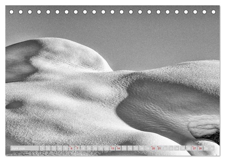 Produktbild: Arlberg black and white (Tischkalender 2026 DIN A5 quer), CALVENDO Monatskalender