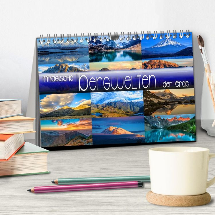 Produktbild: Magische Bergwelten der Erde (Tischkalender 2026 DIN A5 quer), CALVENDO Monatskalender