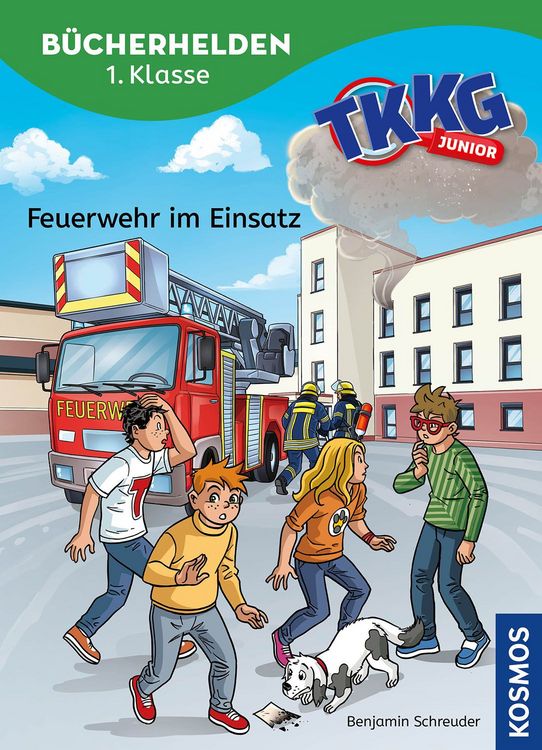Produktbild: TKKG Junior, B&uuml;cherhelden, 1. Klasse, Feuerwehr im Einsatz