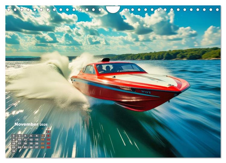 Produktbild: Speedboote (Wandkalender 2026 DIN A4 quer), CALVENDO Monatskalender