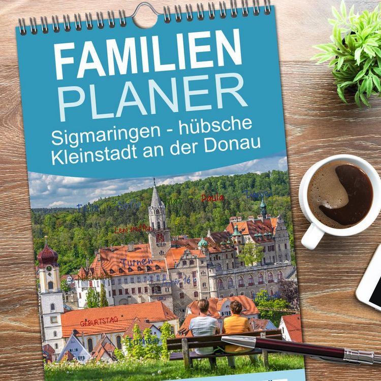Produktbild: Familienplaner 2026 - Sigmaringen - h&uuml;bsche Kleinstadt an der Donau mit 5 Spalten (Wandkalender, 21 x 45 cm) CALVENDO