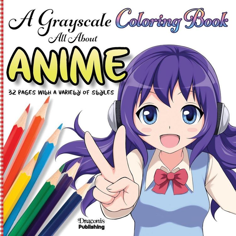 Produktbild: A Grayscale Coloring Book All About Anime