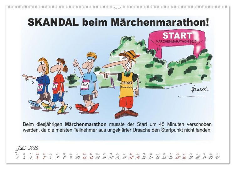Produktbild: HANSELs kleiner Laufkalender (hochwertiger Premium Wandkalender 2026 DIN A2 quer), Kunstdruck in Hochglanz