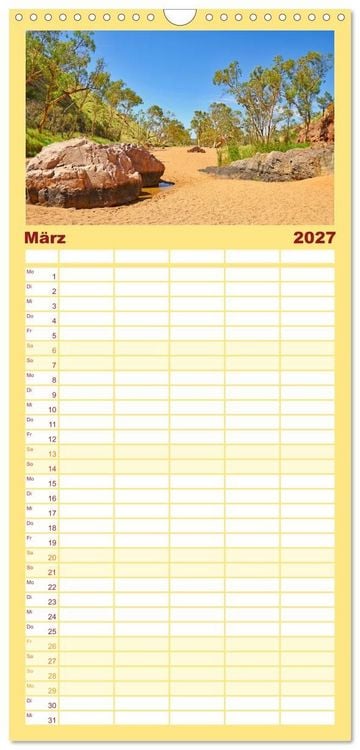 Produktbild: Familienplaner 2027 - Faszination Australien - eine Traumreise mit 5 Spalten (Wandkalender, 21 x 45 cm) CALVENDO