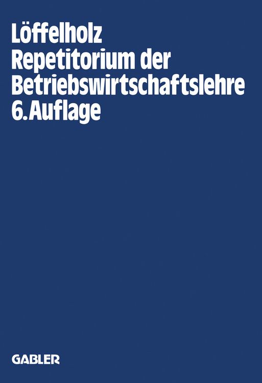 Produktbild: Repetitorium der Betriebswirtschaftslehre