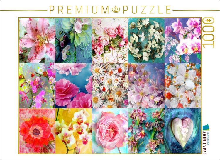 Produktbild: CALVENDO Puzzle Ein Bild aus dem Kalender Leidenschaftliche Blumen | 1000 Teile Lege-Gr&ouml;&szlig;e 64x48cm Foto-Puzzle f&uuml;r gl&uuml;ckliche Stunden