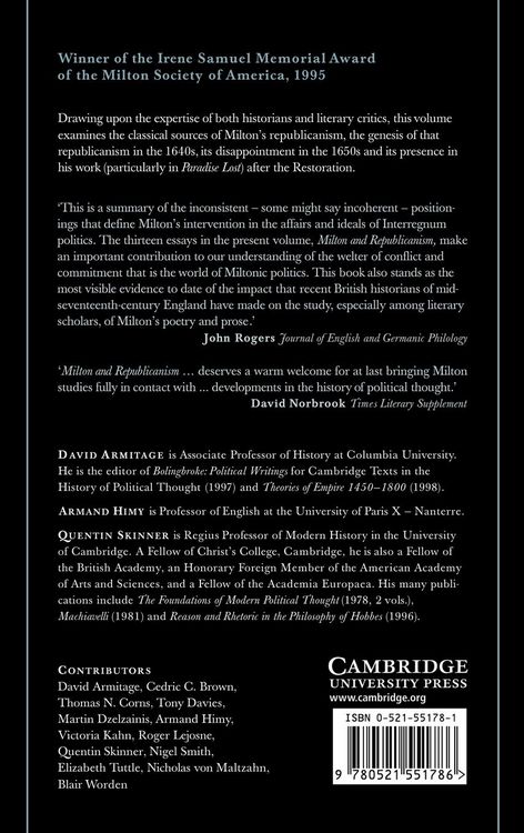 Produktbild: Milton and Republicanism
