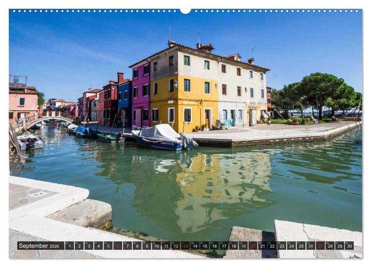 Produktbild: BURANO Charmante und farbenfrohe Insel (Wandkalender 2026 DIN A2 quer), CALVENDO Monatskalender