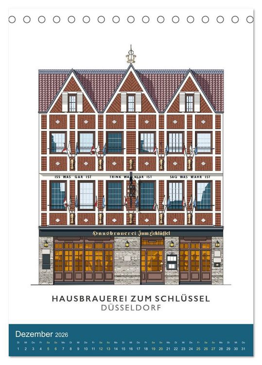 Produktbild: PROST! Bars und Kneipen in der D&uuml;sseldorfer Altstadt (Tischkalender 2026 DIN A5 hoch), CALVENDO Monatskalender
