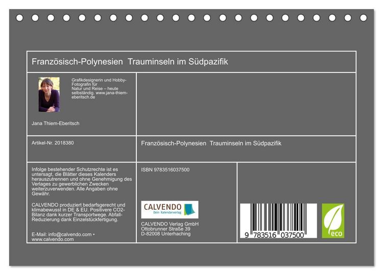 Produktbild: Franz&ouml;sisch-Polynesien Trauminseln im S&uuml;dpazifik (Tischkalender 2026 DIN A5 quer), CALVENDO Monatskalender