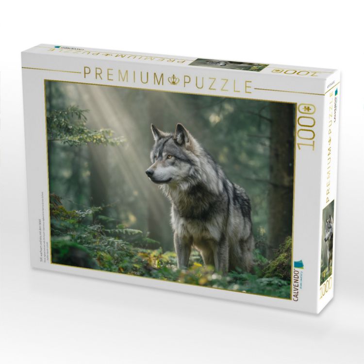 Produktbild: CALVENDO Puzzle Still, wachsam und eins mit dem Wald | 1000 Teile Lege-Gr&ouml;&szlig;e 64x48cm Foto-Puzzle f&uuml;r gl&uuml;ckliche Stunden