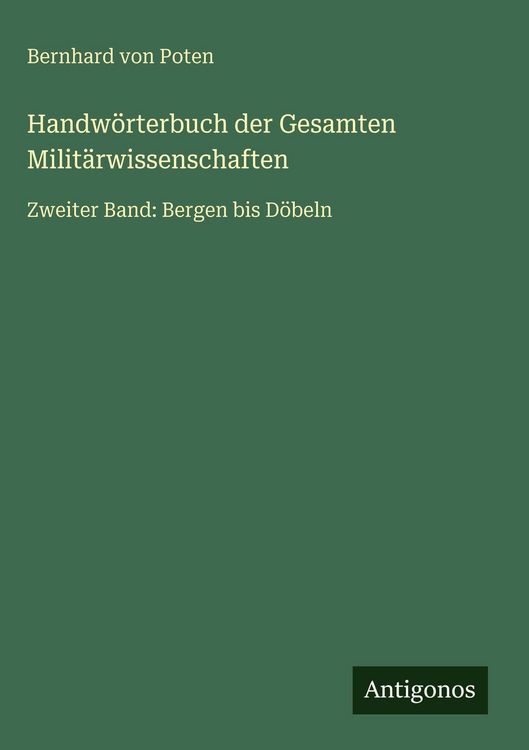 Produktbild: Handw&ouml;rterbuch der Gesamten Milit&auml;rwissenschaften