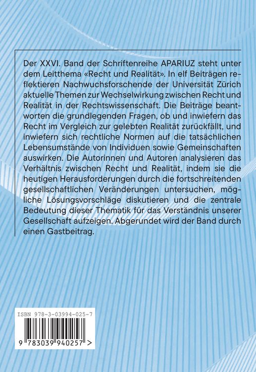 Produktbild: Recht und Realit&auml;t
