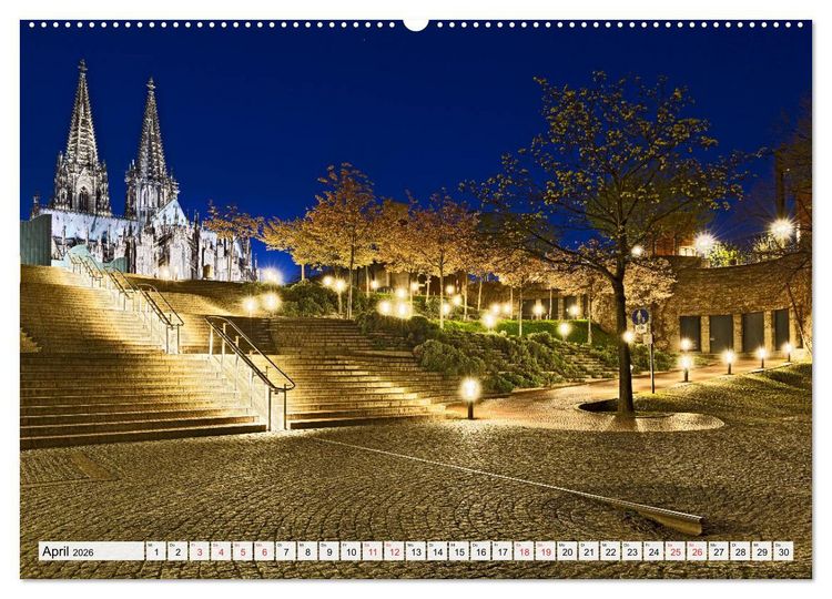 Produktbild: K&Ouml;LNER LICHTERZAUBER (hochwertiger Premium Wandkalender 2026 DIN A2 quer), Kunstdruck in Hochglanz