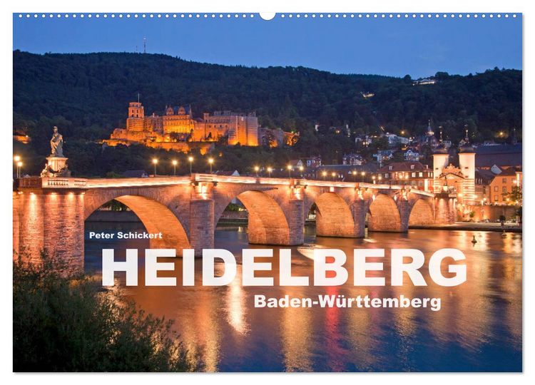 Produktbild: Heidelberg - Baden-W&uuml;rttemberg (Wandkalender 2026 DIN A2 quer), CALVENDO Monatskalender