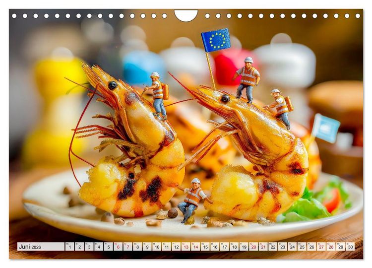 Produktbild: BBQ in Miniatur - Kleine Helden am Braten und Grillen (Wandkalender 2026 DIN A4 quer), CALVENDO Monatskalender