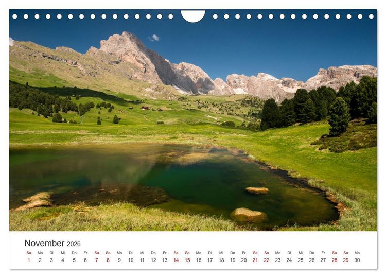 Produktbild: Ein Spaziergang in den Dolomiten (Wandkalender 2026 DIN A4 quer), CALVENDO Monatskalender