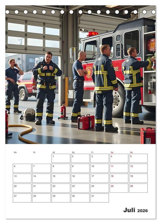 Produktbild: Heldentum im Einsatz - Ein Jahr mit den Lebensrettern (Tischkalender 2026 DIN A5 hoch), CALVENDO Monatskalender