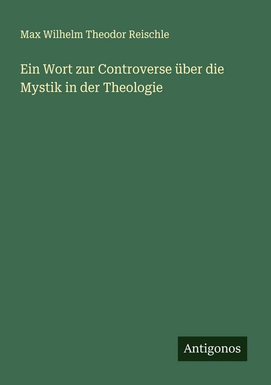 Produktbild: Ein Wort zur Controverse &uuml;ber die Mystik in der Theologie